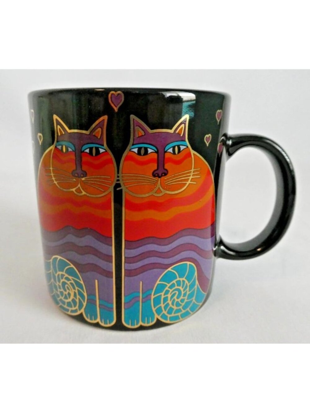 Laurel Burch Vintage Rainbow Cats Coffee Mug Tea Cup